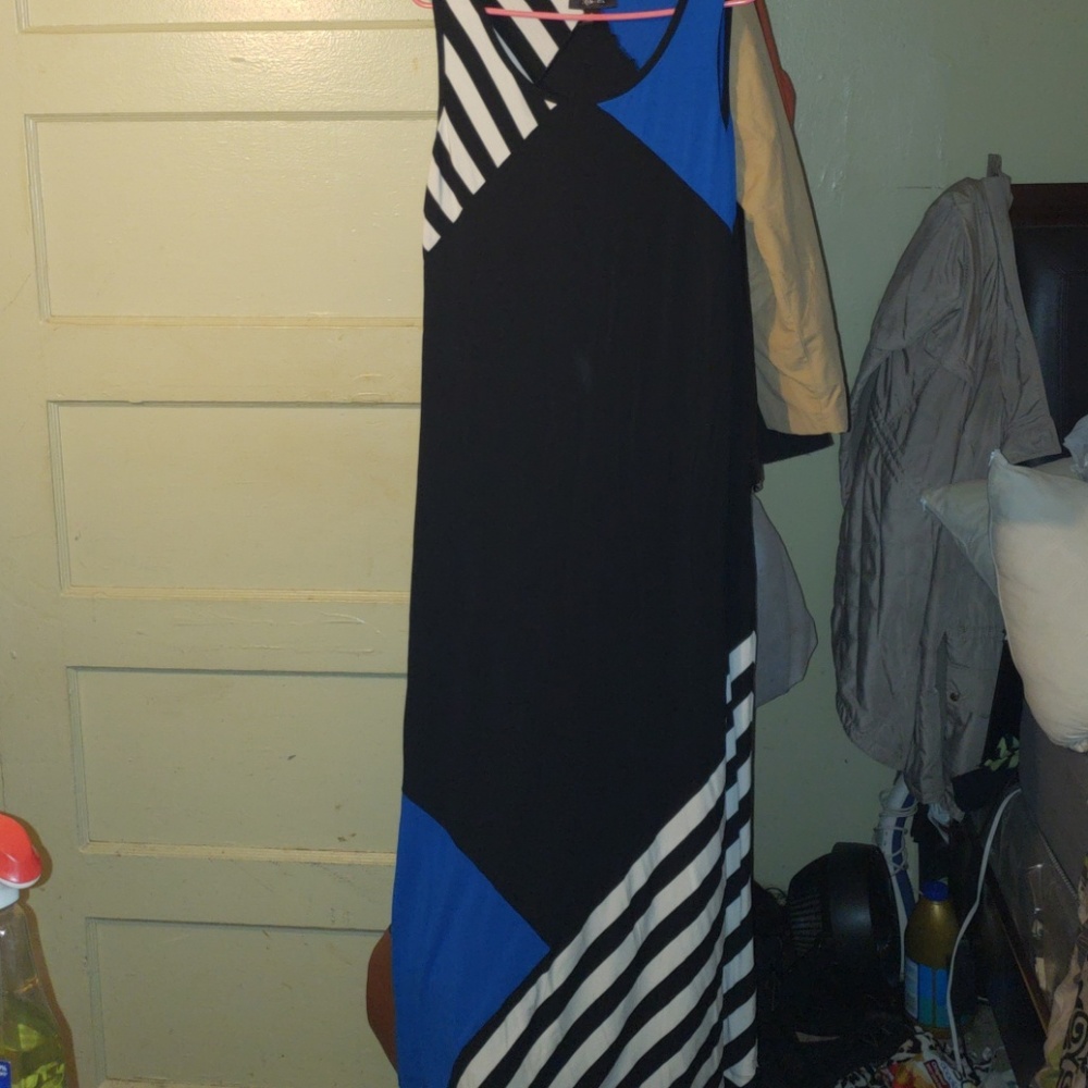 Long color block Maxi dress size L